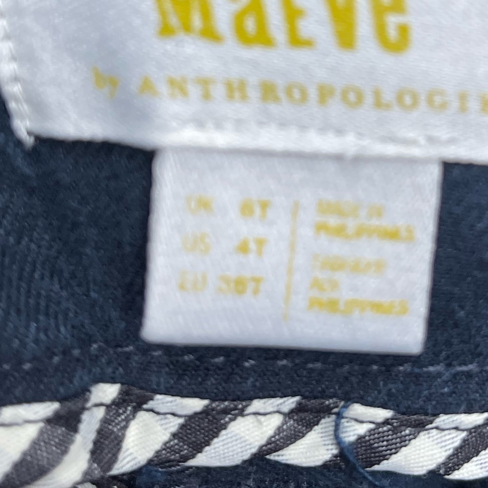 Anthropologie Maeve Navy Flare Pants - Picture 3 of 5